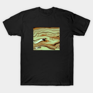 Bright tiger Marble Liquid Waves colors grading pattern T-Shirt